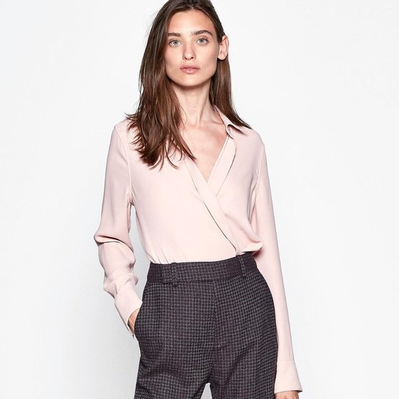 EQUIPMENT PLOTINE TOP IN MISTY ROSE NWT - Picture 1 of 10